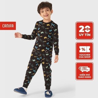 Bộ đồ bé trai canifa áo thun dài tay quần dài 2ls22w020