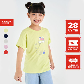 Áo phông bé gái canifa 100% cotton 1ts23s001