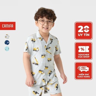 Bộ quần áo pijama bé trai CANIFA 100% cotton 2LS23S004