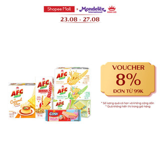 Combo bánh quy AFC 172gr các vị kèm bánh xốp Cosy vị dâu 148gr