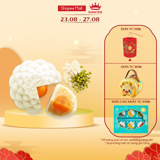 Bánh trung thu Kinh Đô - Bánh dẻo nhân ngọt 180g/ 230g (Đậu xanh/ Hạt sen/ Đậu xanh hạt dưa)