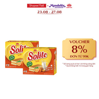 Bánh Bông Lan SOLITE Tầng Dinh Dưỡng Vị Cam Tươi Mới Combo 2 hộp x 238g