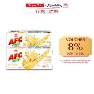 Bánh quy dinh dưỡng AFC vị lúa mì, combo 2 hộp x 193.5g