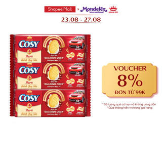 Bánh quy dừa COSY KINH ĐÔ Marie, combo 3 gói x 136g