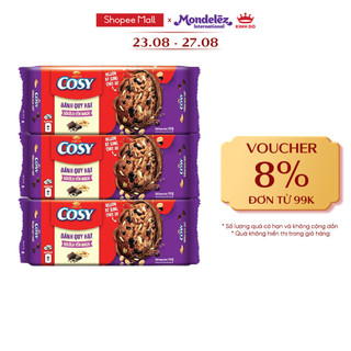 Bánh quy COSY KINH ĐÔ Wonderfulls Yến Mạch vị truyền thống, Combo 3 gói x 153g