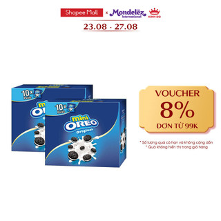 Combo 2 Hộp Bánh Quy OREO Mini Vị Vani, Hộp 204g
