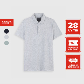 Áo polo nam CANIFA100% cotton USA dáng basic cơ bản cổ bẻ tay cộc 8TP21A005