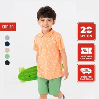 Quần short bé trai CANIFA chất liệu 100% cotton, cạp chun luồn dây dệt, túi 2 bên 2BS23S011