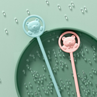 Que khuấy sữa silicone hình gấu cho bé, đổi màu theo nhiệt độ nước