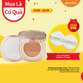 Phấn nước trang điểm che khuyết điểm & chống nắng millimilli double ampoule cushion spf 50+ pa+++ 14gr