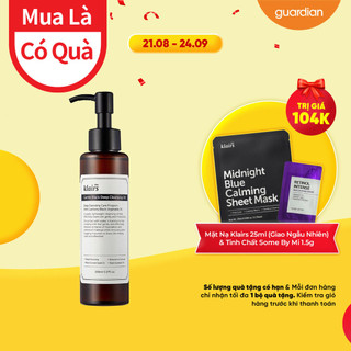 Dầu Tẩy Trang Kiểm Soát Bã Nhờn, Cung Cấp Dưỡng Chất Cho Da Klairs Gentle Black Deep Cleansing Oil 150ml