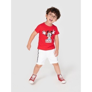 Áo phông cho bé trai CANIFA cộc tay in hình Mickey dễ thương - 2TS21S021
