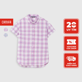 Áo sơ mi nữ CANIFA kẻ caro thời trang - 6TH21S005