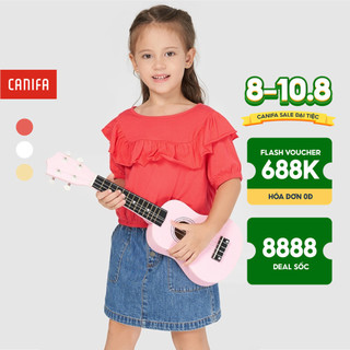 Áo phông bé gái cotton USA bèo ngực CANIFA - 1TS21S002