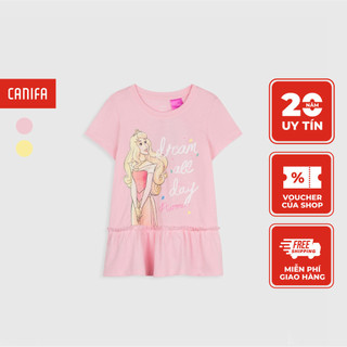 [WABRCNF141 - 10% tối đa 30K - ĐH từ 99K] Áo phông bé gái cotton gấu nhún bèo, in hình công chúa Disney CANIFA 1TS20S013