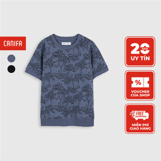 Áo phông bé trai CANIFA cotton cổ tròn tay cộc in hình dễ thương - 2TS21C004