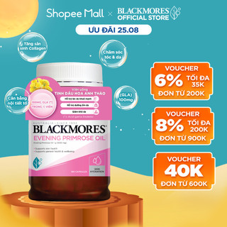 Tinh dầu hoa anh thảo hỗ trợ cân bằng nội tiết tố blackmores evening primrose oil lọ 190 viên
