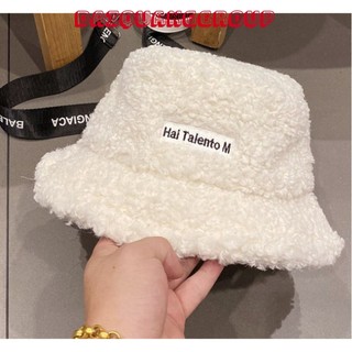 Mũ bucket lông cừu hot hit retro phong cách Hàn Quốc