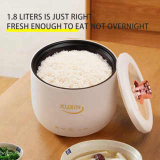 Nồi Cơm Điện Mini Kuxin Đa Năng 4 Chế Độ, Nấu Cơm, Chiên, Xào, Lẩu Công Suất 800W Dung Tích 1.8L