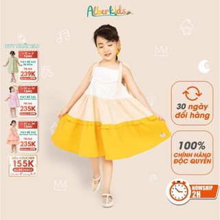 Váy cho bé gái ALBER KIDS 2 dây 3 màu công chúa xinh đẹp cho trẻ em 2,3,4,5,6,7,8,9,10,11,12 tuổi [V24]