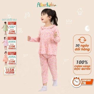 Bộ quần áo thu đông dài tay ALBERKIDS đồ ngủ họa tiết lạc đà cho bé gái 2,3,4,5,6,7,8,9,10,11,12 tuổi [SA12]