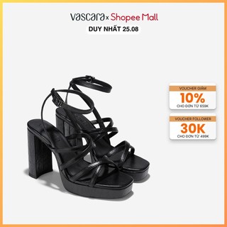 Vascara giày sandal phối dây vân nứt - sdn 0782