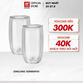 Bộ 2 ly thủy tinh latte hai lớp zwilling sorrento 350ml