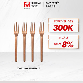 Bộ 4 nĩa ăn tráng miệng ZWILLING Minimale - bằng thép không gỉ cao cấp