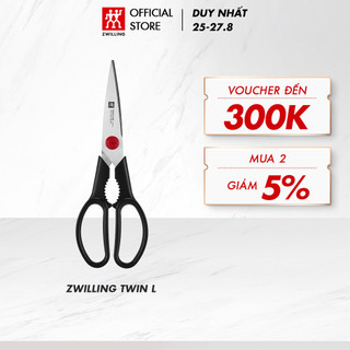 Kéo bếp có thể tháo rời zwilling twin l bằng thép không gỉ 20cm, màu đen