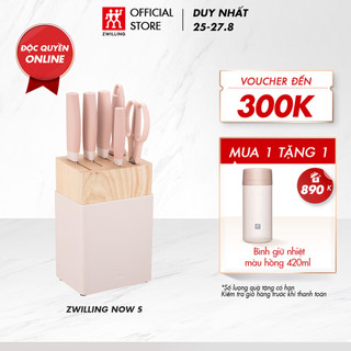 Bộ dao kéo hộp gỗ 7 món cao cấp zwilling now s bằng thép không gỉ