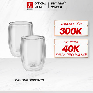 Bộ 2 ly thủy tinh cà phê hai lớp zwilling sorrento 200ml