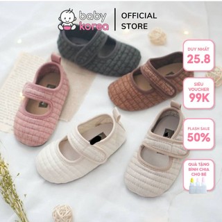Giày vải tập đi momo đế cao su non koongskoongs made in korea êm mềm chống trượt thời trang trẻ em babykorea