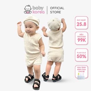 (PEEKABOO CHÍNH HÃNG) Bộ áo gile kèm quần Kkwabeagi vặn thừng độc đáo made in Korea cho bé từ 1 đến 6 tuổi thời trang