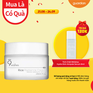 Kem Dưỡng Rice Radiance Cream Cấp Ẩm Và Làm Sáng Da 9WISHES 50ml