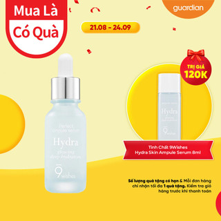 Tinh Chất 9 Wishes Hydra Skin Ampule Serum Cấp Ẩm Và Hỗ Trợ Làm Sáng Da 30Ml