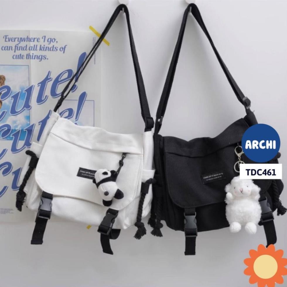 Túi đeo chéo vải canvas Hàn Quốc Archi TDC461