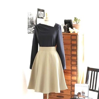 Chân váy xoè 60cm dáng vừa tới gối chất liệu tuyết mưa