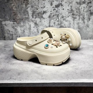 Cross nữ đế cao sục STOMP hách dáng dép sục nữ 8cm cao cấp độn đế êm chân dễ đi, tặng kèm chamr