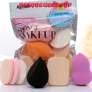 Bông đánh phấn trang điểm - mút trang điểm keli mềm mại nhiều màu sắc