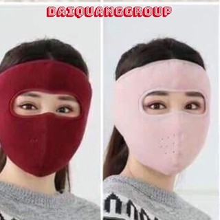 Khẩu trang ninja chất nỉ chống lạnh có kính chống bụi 2in1