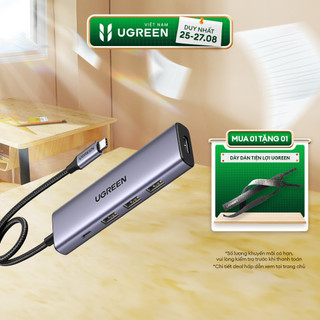 Hub chuyển đổi Type C Ugreen 5 in 1 | Vỏ nhôm cao cấp | Truyền tải nhanh chóng | Bảo Hành 18 Tháng | 15596 15597 15495