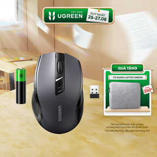 Chuột không dây 2.4g ugreen mu006 chế độ kép chuột ergonomic 4000 dpi | 6 nút tắt tiếng | bảo hành 1 đổi 1