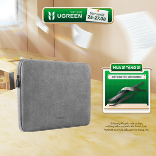 Túi đựng bảo vệ iPad/ Laptop UGREEN LP187 | Bề mặt da lót lông chống thấm, chống shock, trầy xước | Tương thích rộng
