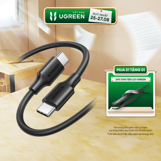 Cáp sạc USB C sang USB C Ugreen US286 Sạc nhanh 60W  | Tốc độ truyền 480Mbps | Bảo Hành 1 đổi 1 18 Tháng | 50996 50997