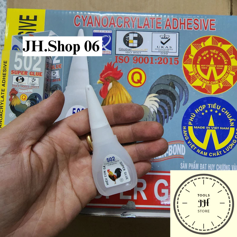 keo dán sắt 502 20ml hiệu con gà