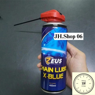 Chai xịt dưỡng sên mỡ bò xanh Zeus 400ml chain lube x-blue bôi trơn bảo vệ sên hiệu quả