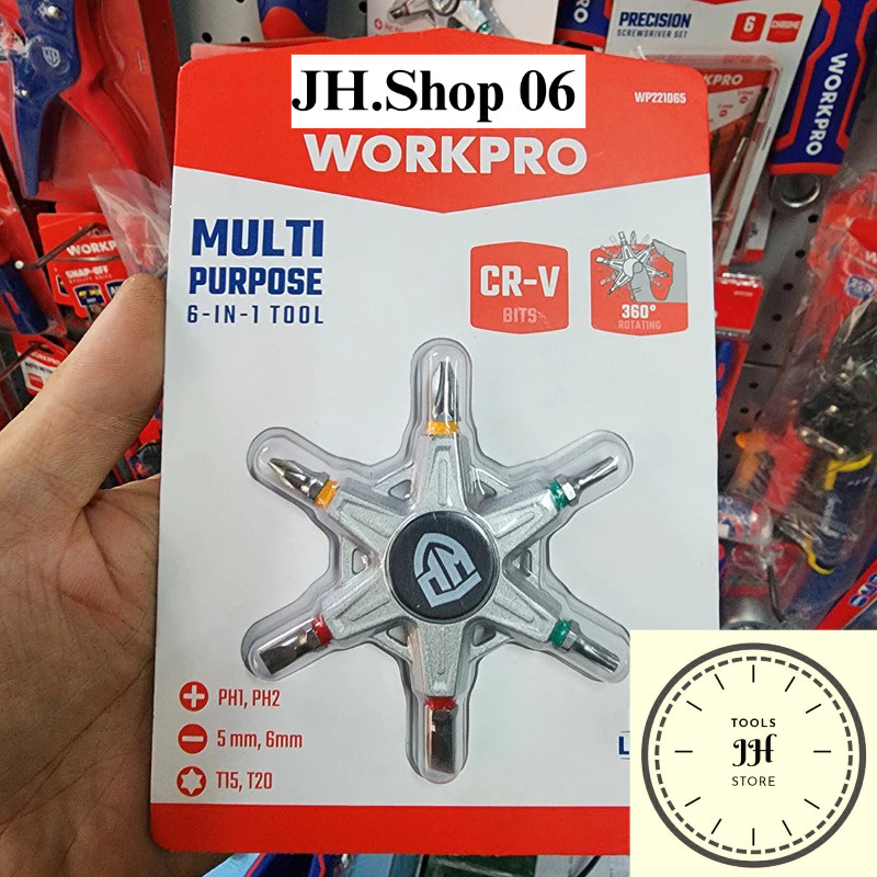BỘ TUA VÍT MỞ RỘNG 6IN1 WORKPRO WP221065
