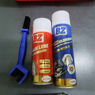 Bộ bảo dưỡng sên xe máy BZ, bôi trơn sên rửa sên BZ cao cấp