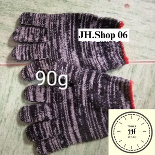 găng tay bảo hộ chất liệu len dày 90g (màu trắng, màu xám)