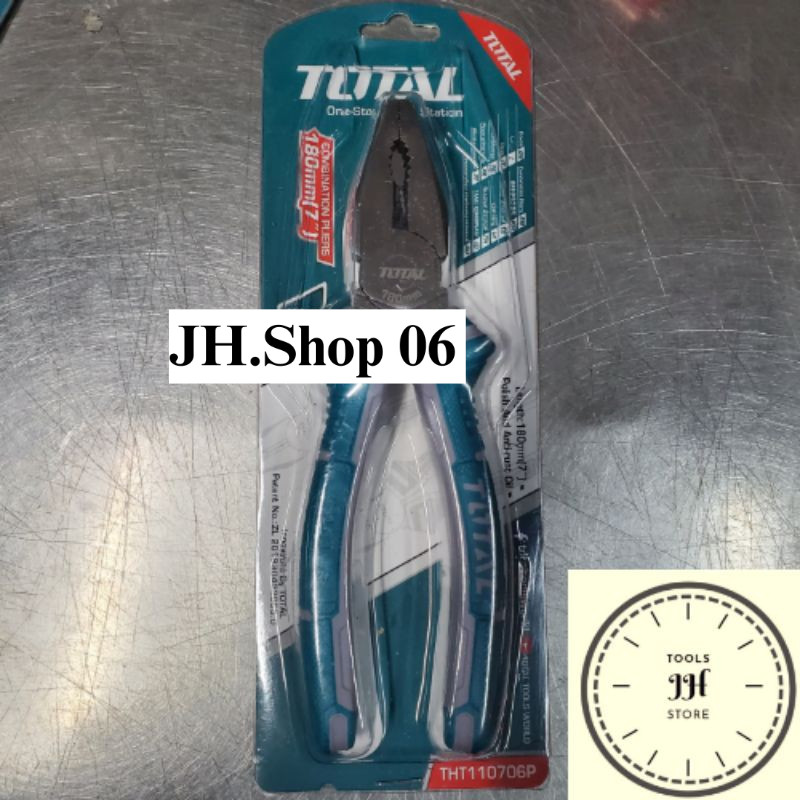 kìm điện (kìm bằng) total 7 inch THT110706P
